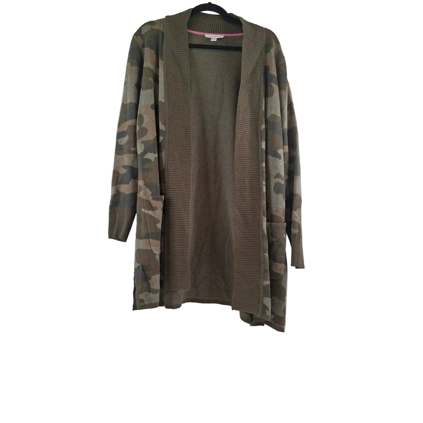 Sweater Cardigan By Isaac Mizrahi Live Qvc In Camouflage Print, Size: M