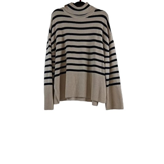 Sweater By Gap In Blue & Cream, Size: L
