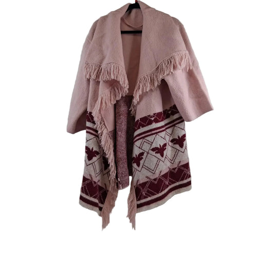 Sweater Cardigan By Gilli In Pink & Red, Size: S
