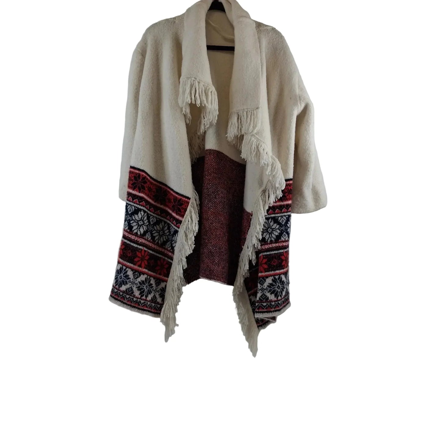 Sweater Cardigan By Gilli In Red & White, Size: S
