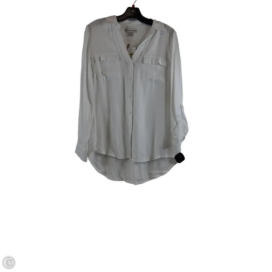 Top Long Sleeve By Alexander Jordan In White, Size: M