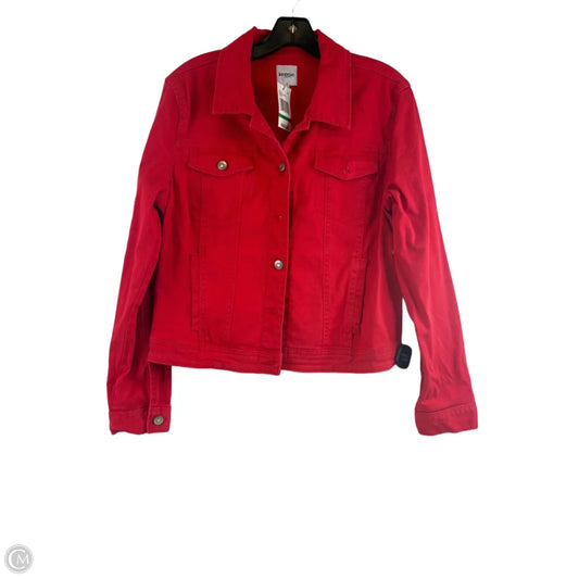 Jacket Denim By Kensie In Red Denim, Size: L