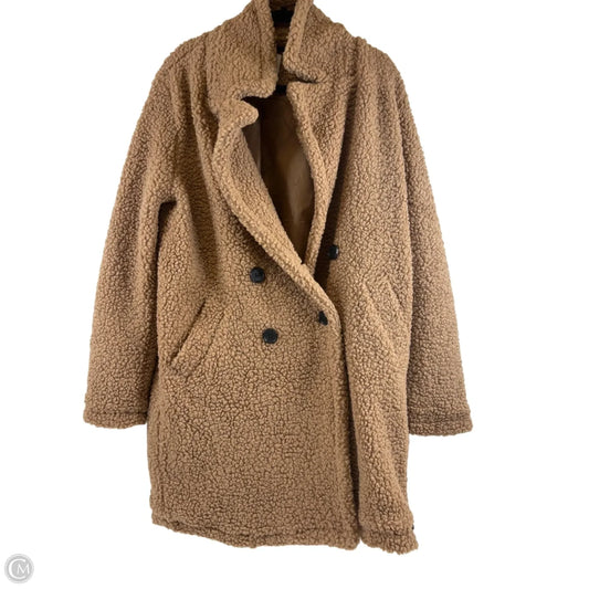 Jacket Faux Fur & Sherpa By Active Usa In Brown, Size: M