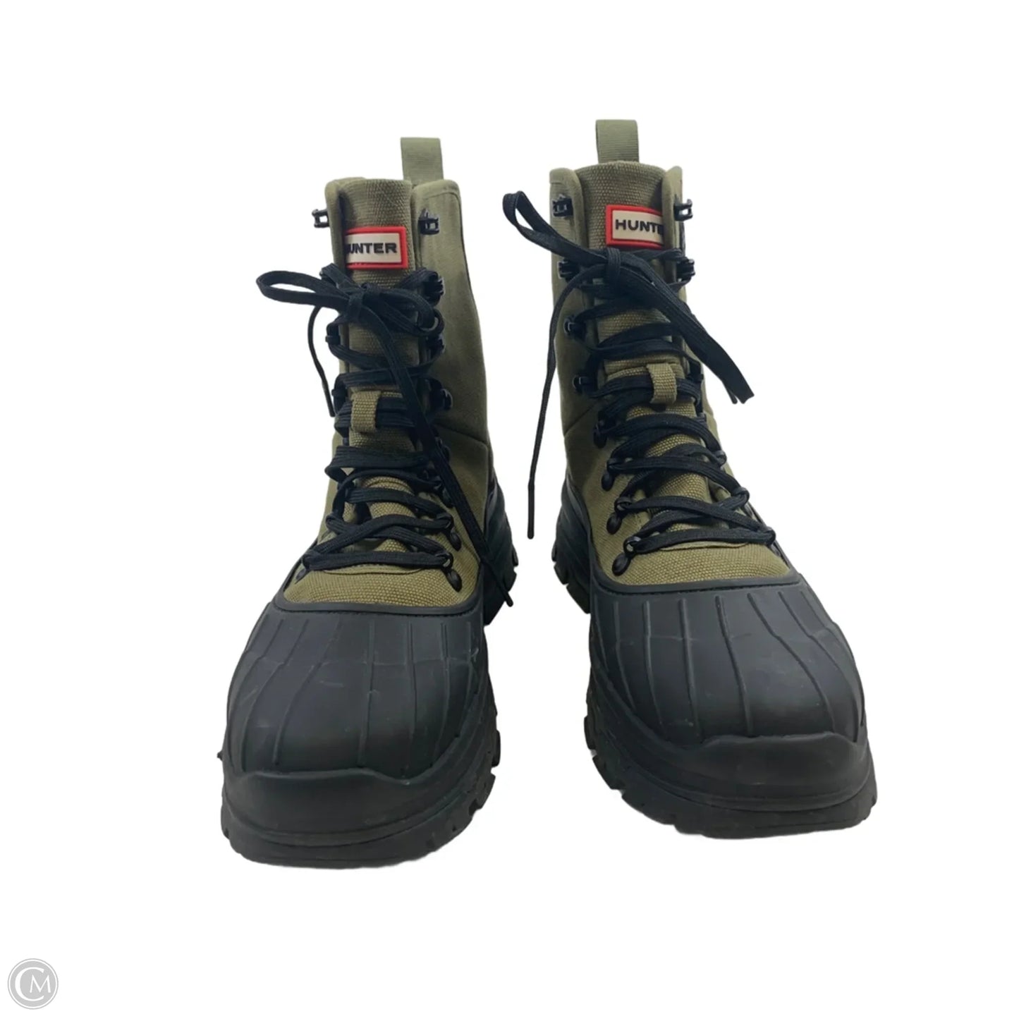 Boots Combat By Hunter In Green, Size: 6.5