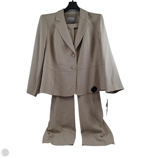 Pants Suit 2pc By Le Suit In Tan, Size: 20