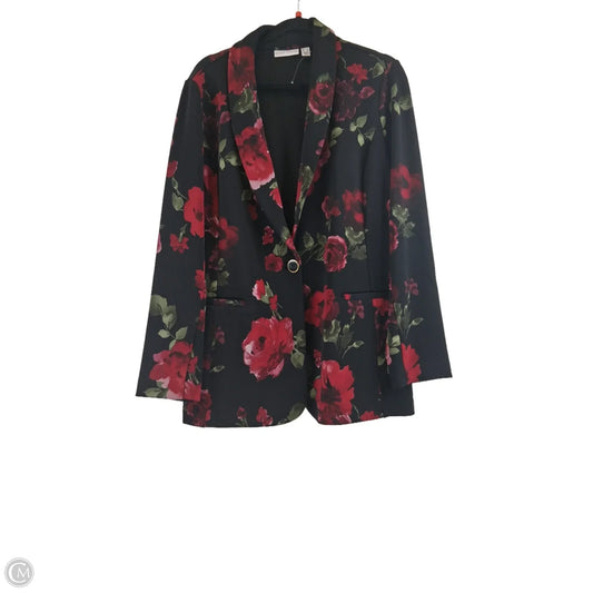 Blazer By Susan Graver In Black & Red, Size: M