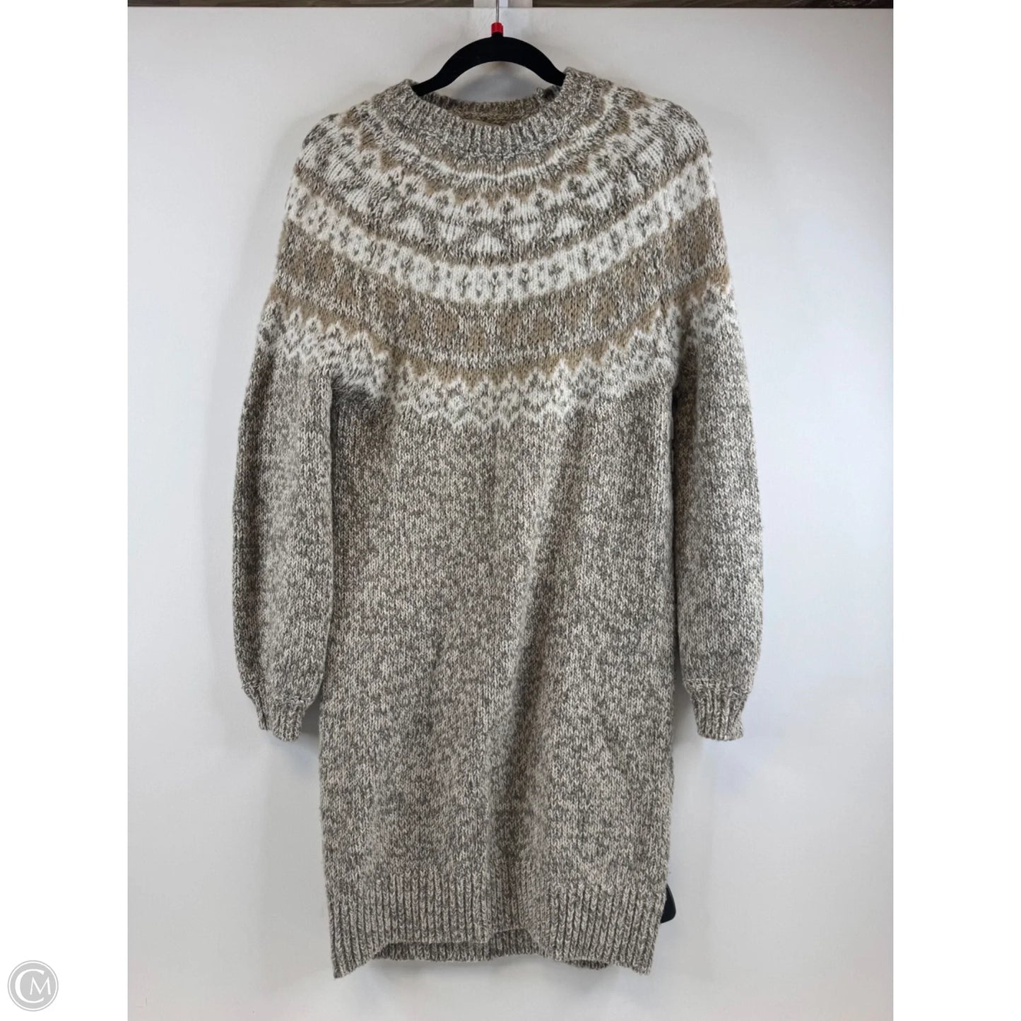 Dress Sweater By Loft In Beige, Size: M