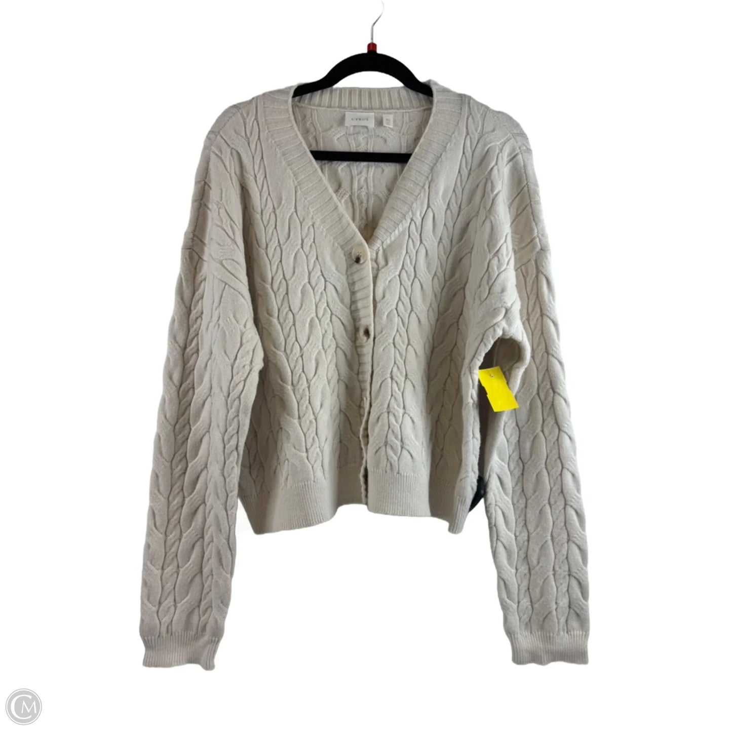 Sweater Cardigan By Cyrus In Cream, Size: Xl