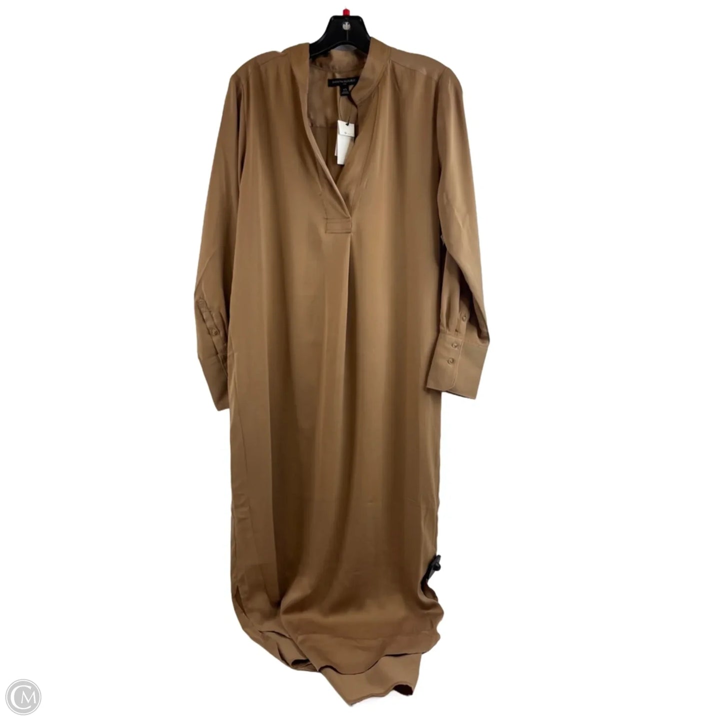 Dress Casual Midi By Banana Republic In Tan, Size: Xs