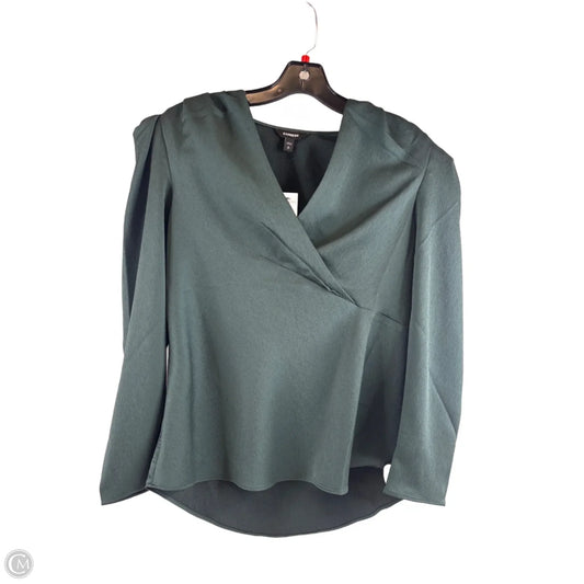 Top Long Sleeve By Express In Green, Size: Sp