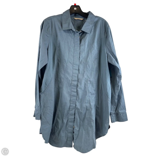 Top Long Sleeve By Soft Surroundings In Teal, Size: L