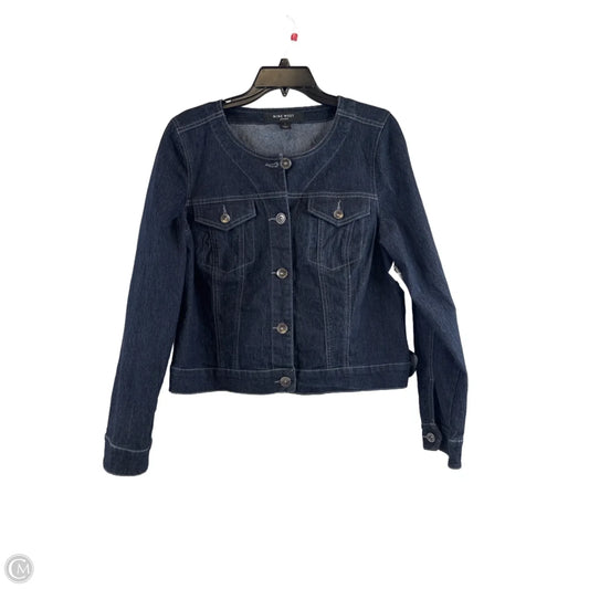 Jacket Denim By Nine West Apparel In Blue Denim, Size: M