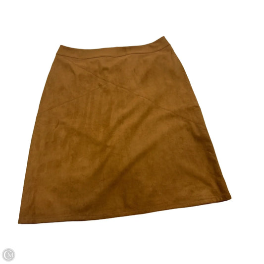 Skirt Midi By Chicos In Brown, Size: 14