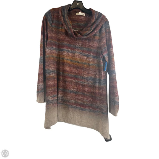 Top Long Sleeve By Clothes Mentor In Brown & Gold, Size: L