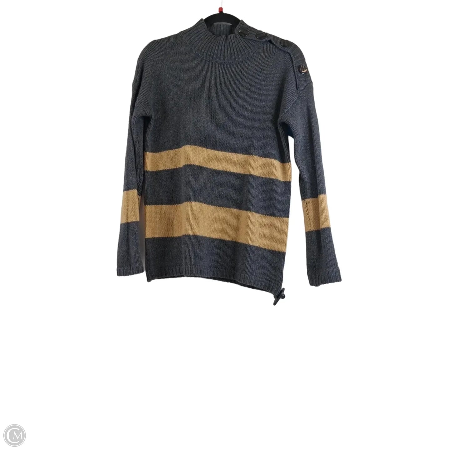 Sweater By Clothes Mentor In Grey & Yellow, Size: S