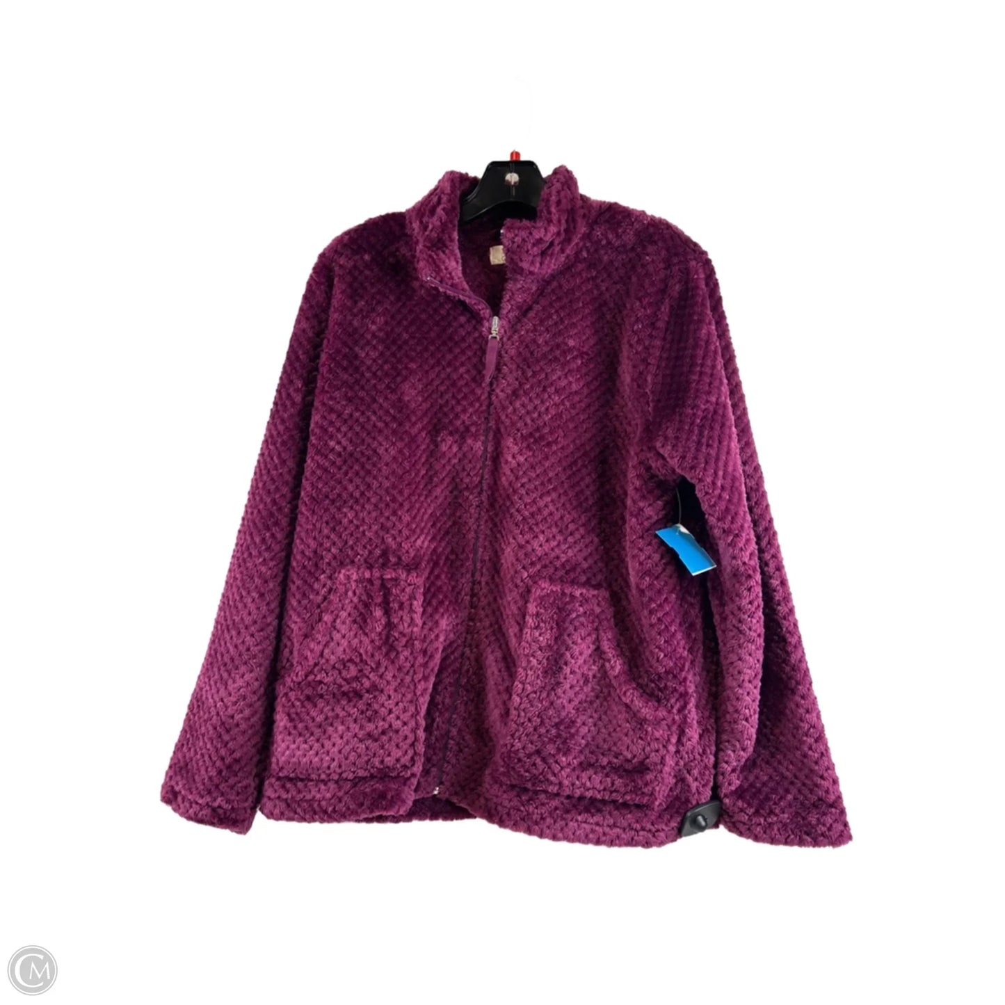 Jacket Faux Fur & Sherpa By Cuddl Duds In Maroon, Size: M