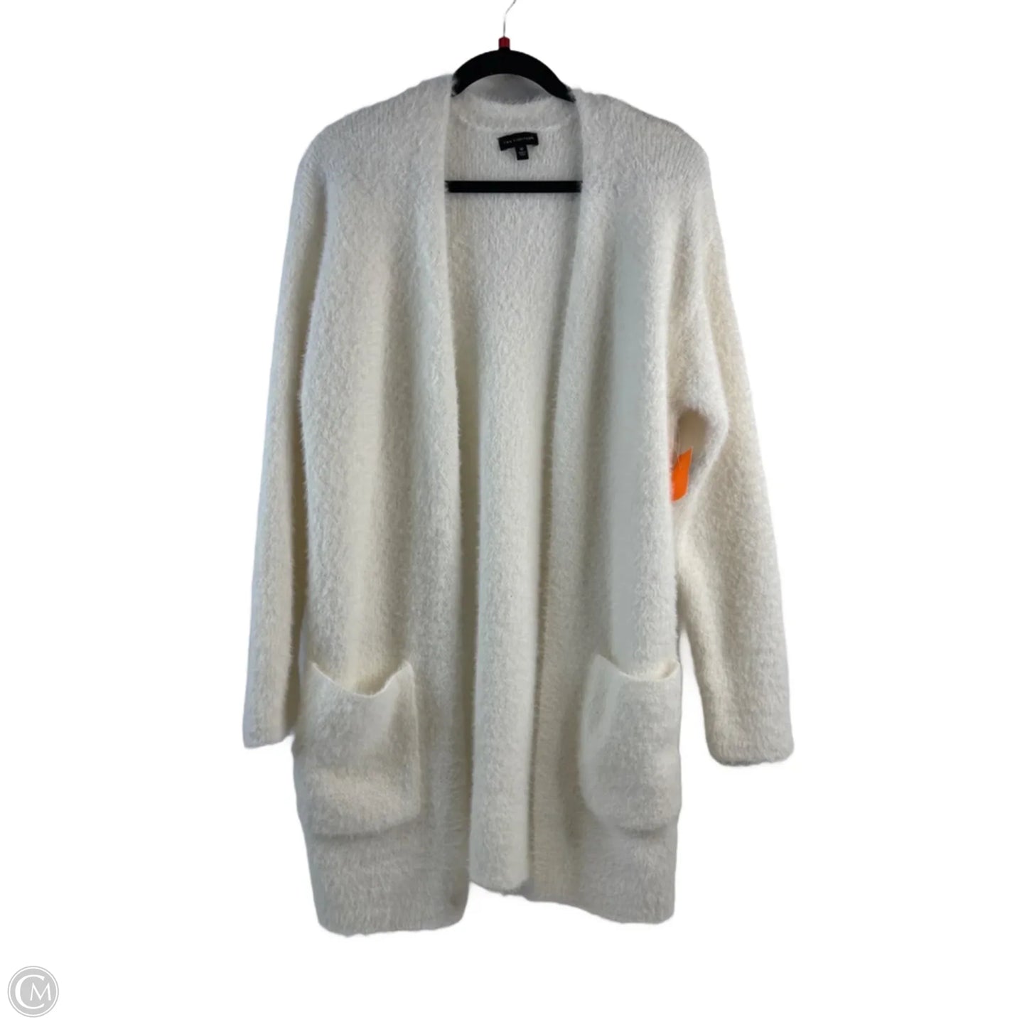 Sweater Cardigan By Clothes Mentor In White, Size: M