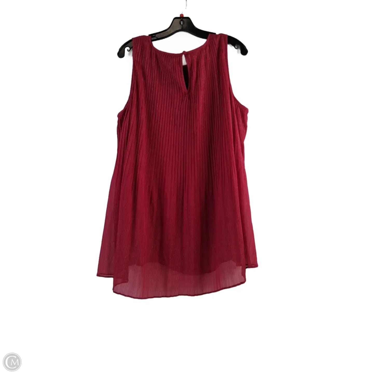 Top Sleeveless By Apt 9 In Pink, Size: 1x