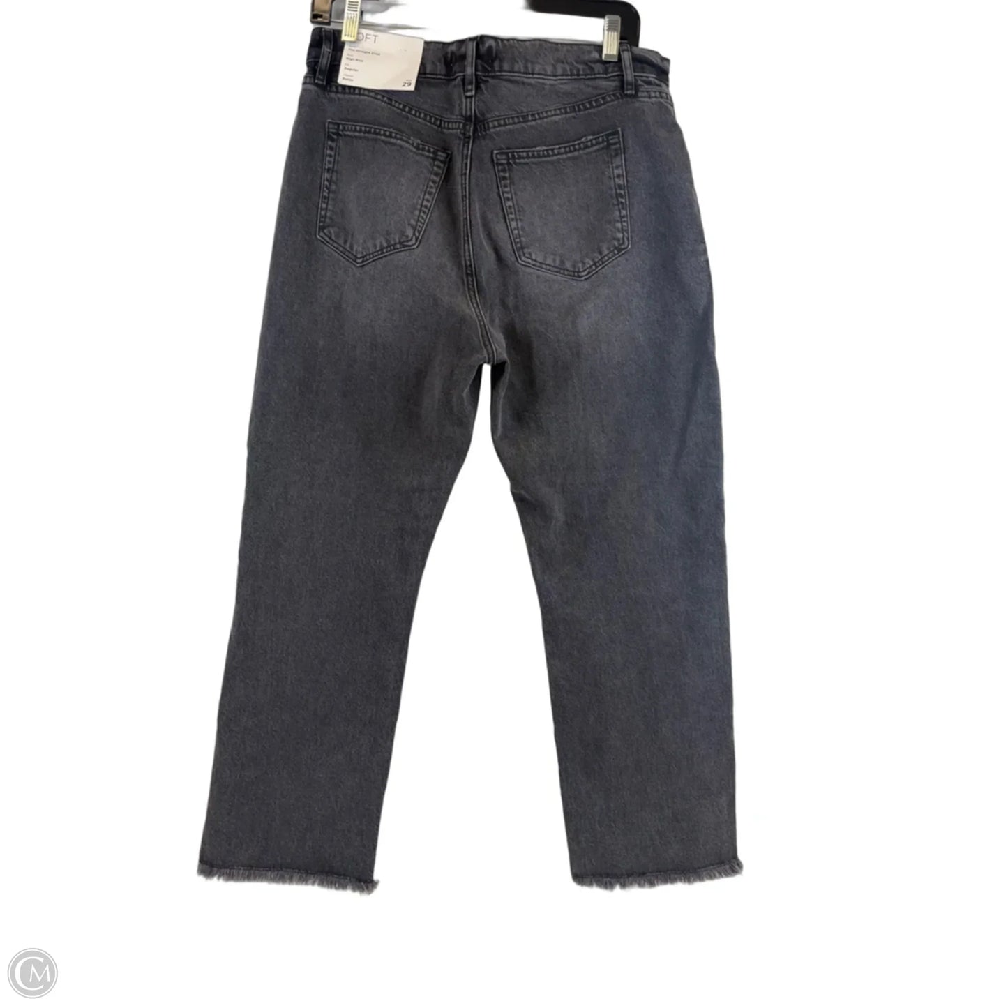 Jeans Cropped By Loft In Black Denim, Size: 8p