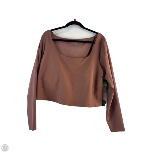 Athletic Top Long Sleeve Crewneck By Old Navy In Brown, Size: 3x