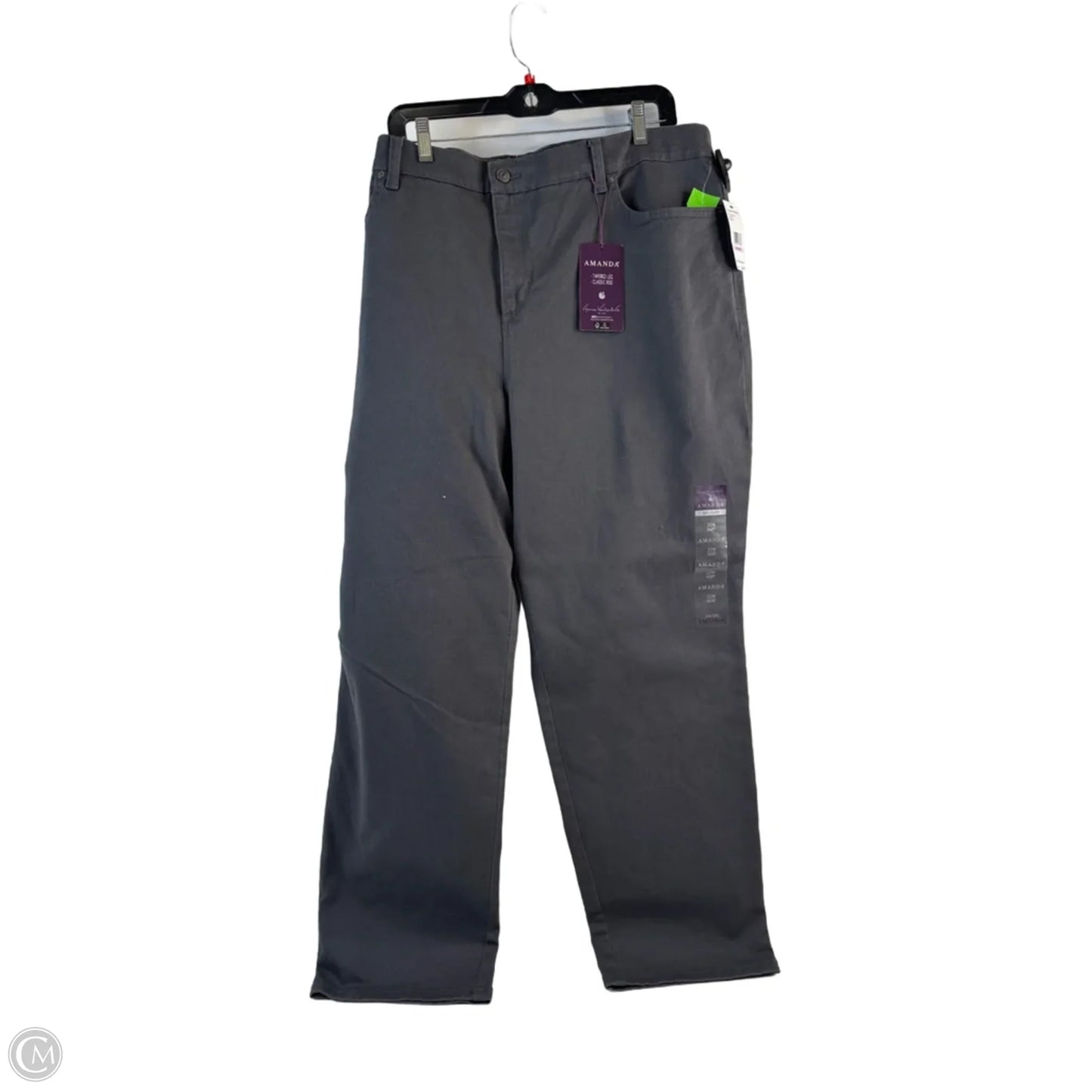 Jeans Straight By Gloria Vanderbilt In Grey Denim, Size: 22