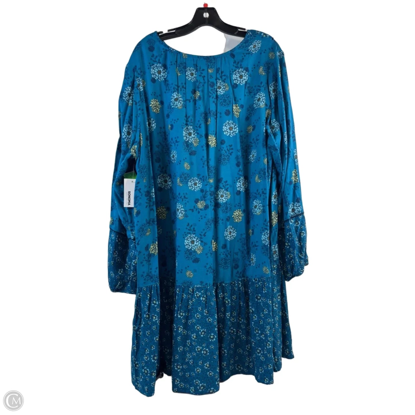 Dress Casual Midi By Sonoma In Blue, Size: 1x