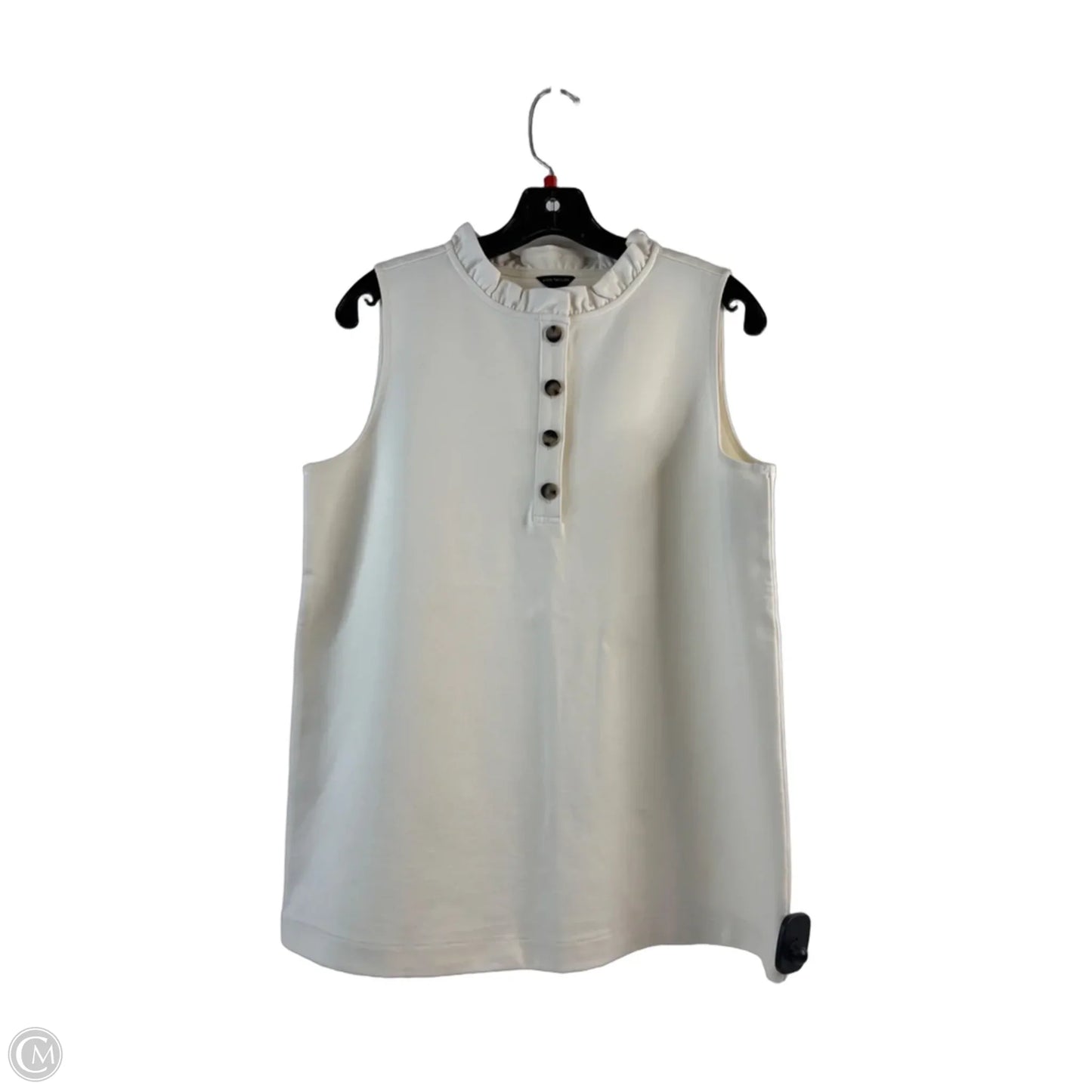 Top Sleeveless Basic By Ann Taylor In Cream, Size: M