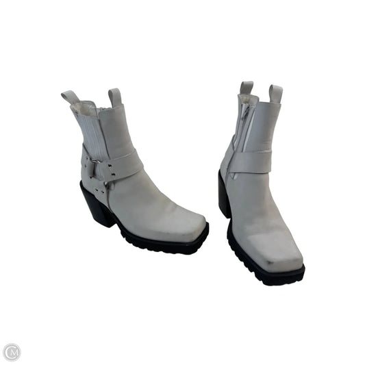 Boots Mid-calf Heels By Jeffrey Campbell In White, Size: 8