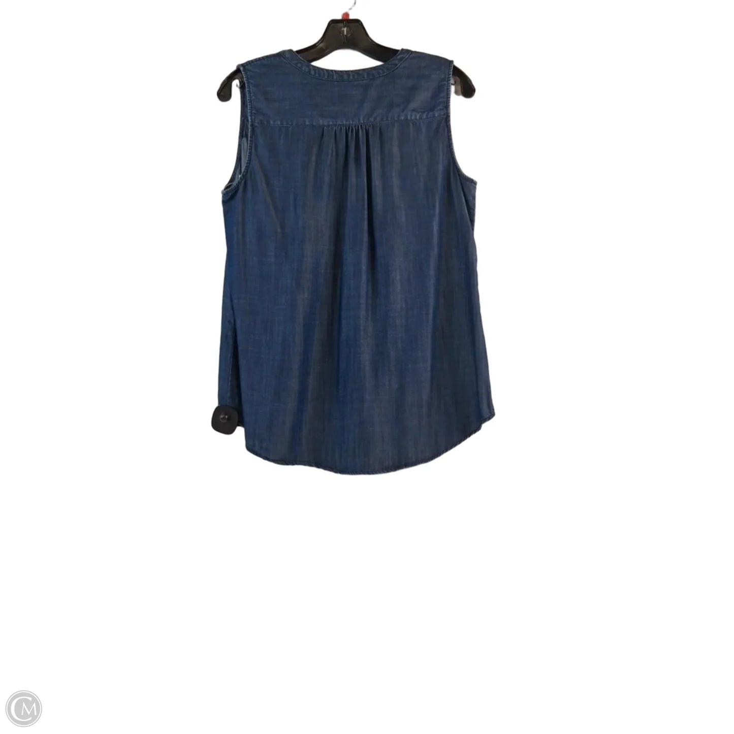 Top Sleeveless Basic By Talbots In Blue Denim, Size: M