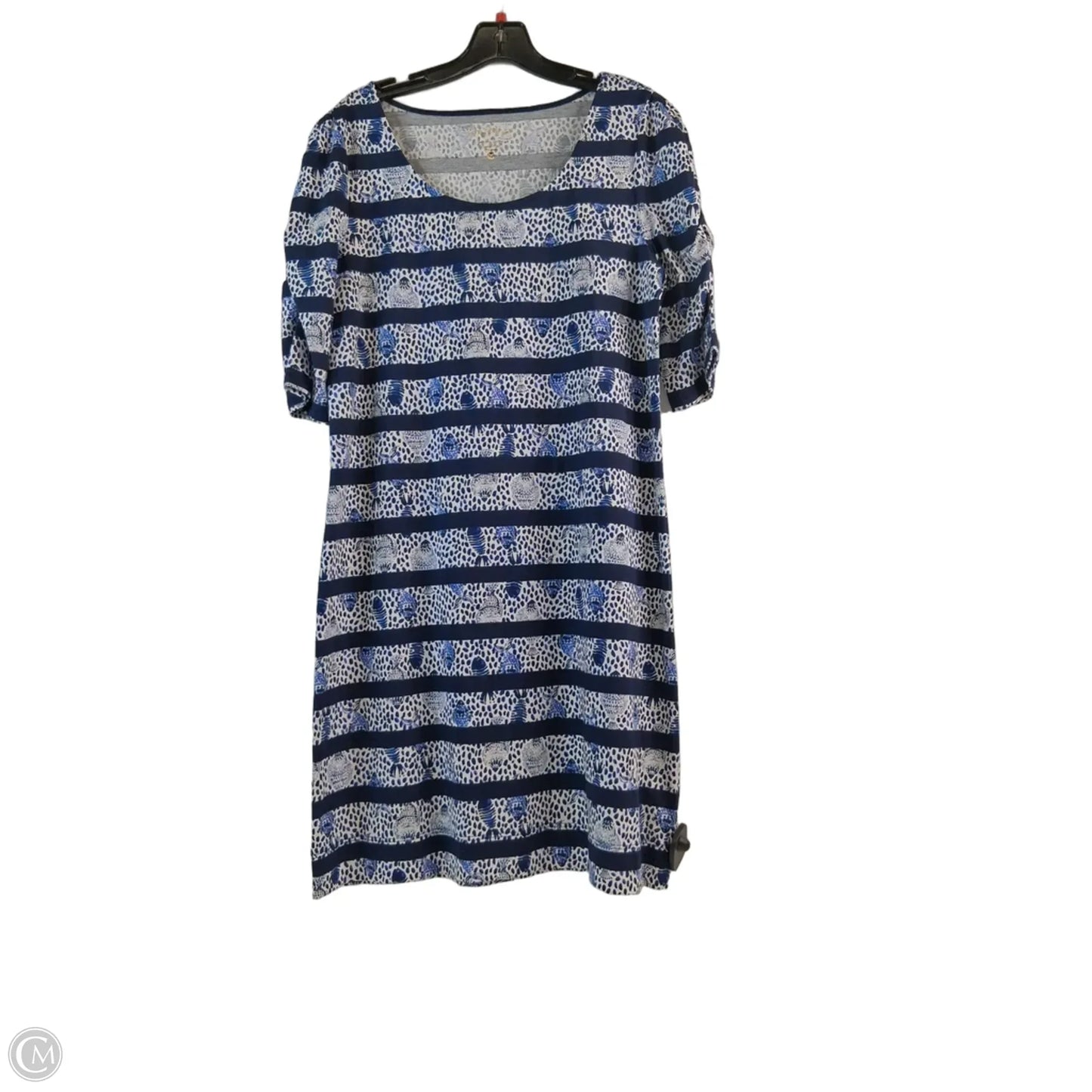 Dress Designer By Lilly Pulitzer In Blue & White, Size: M