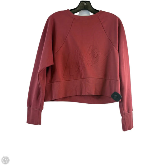 Sweatshirt Crewneck By Nike Apparel In Red, Size: S