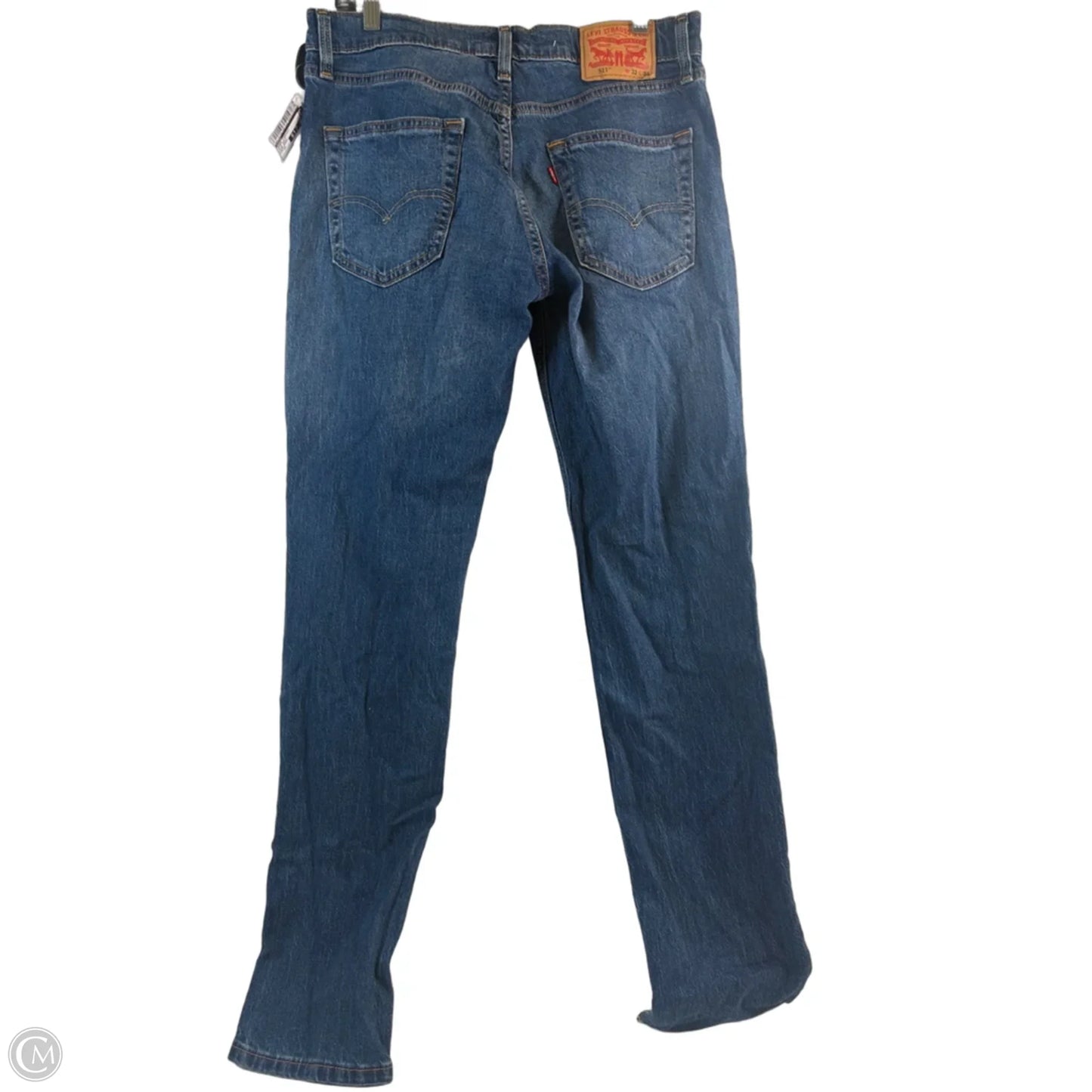 Jeans Straight By Levis In Blue Denim, Size: 12