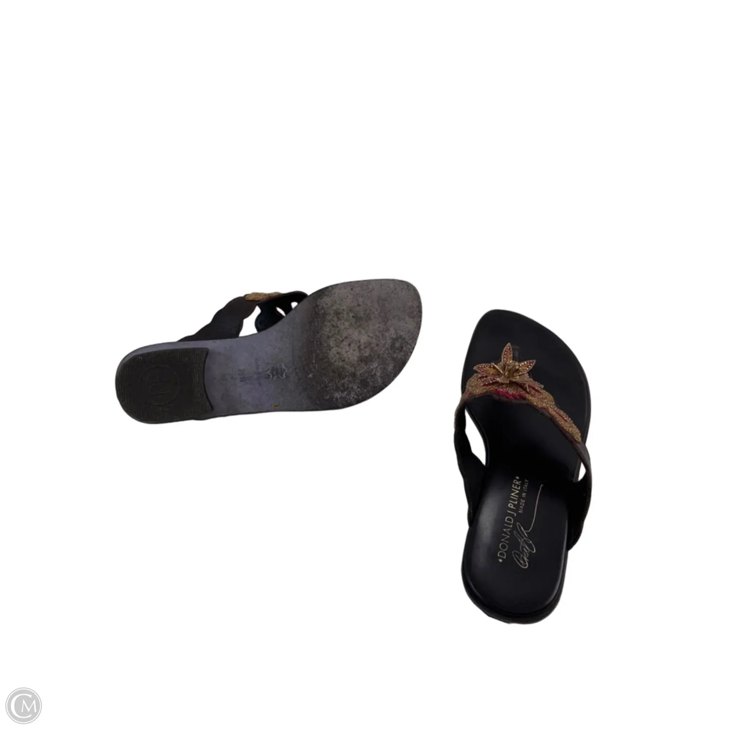Sandals Flats By Donald Pliner In Brown & Pink, Size: 7.5