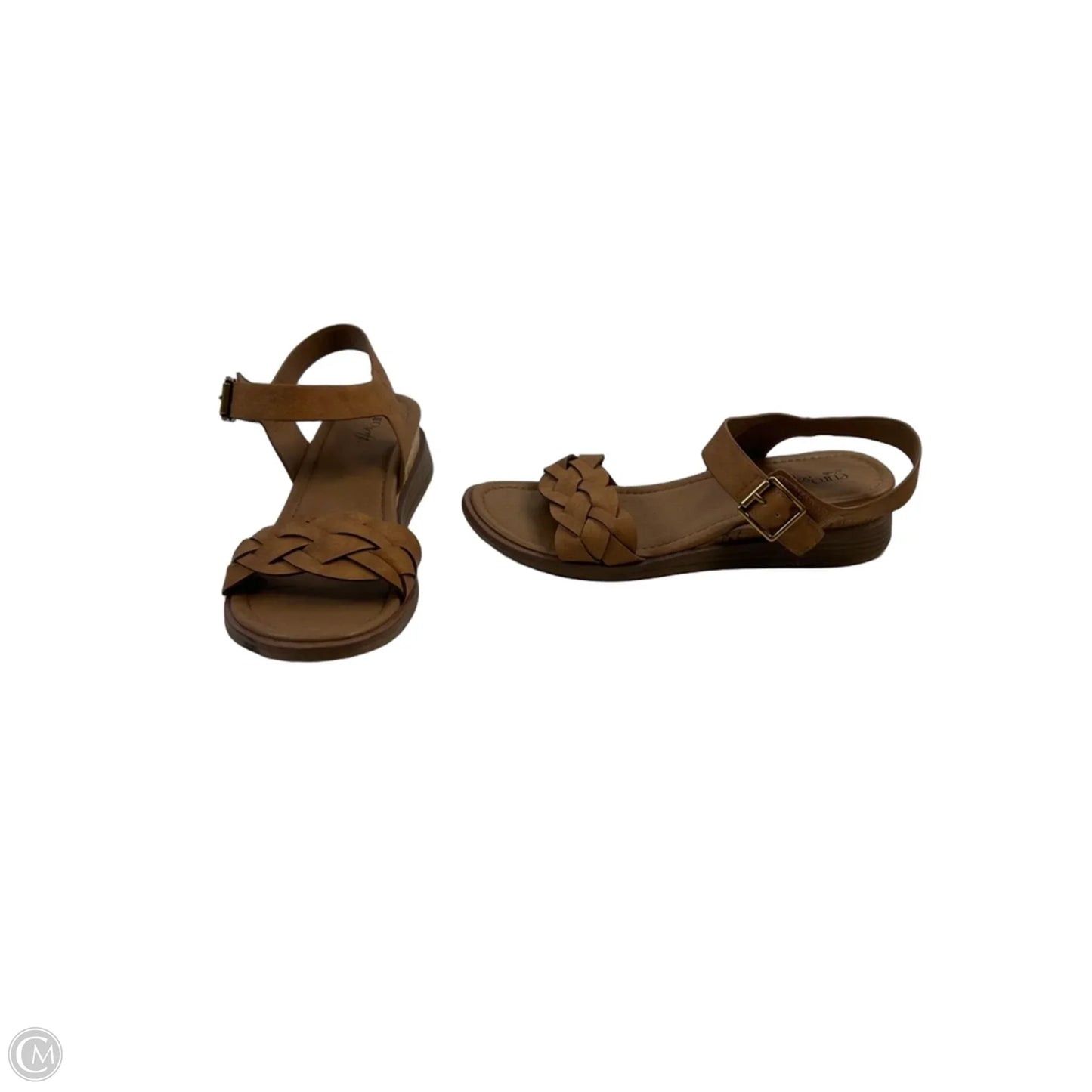 Sandals Heels Wedge By Sofft In Tan, Size: 10