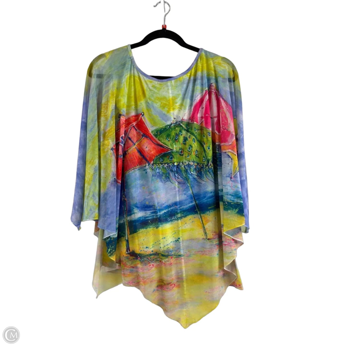 Swimwear Cover-up By Leoma Lovegrove In Blue & Pink, Size: Xl