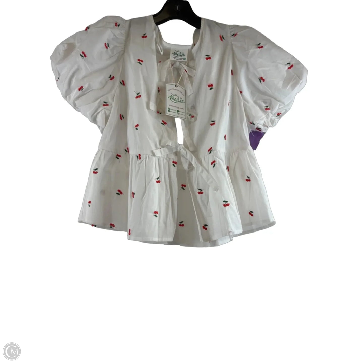 Top Short Sleeve By New In In Red & White, Size: S