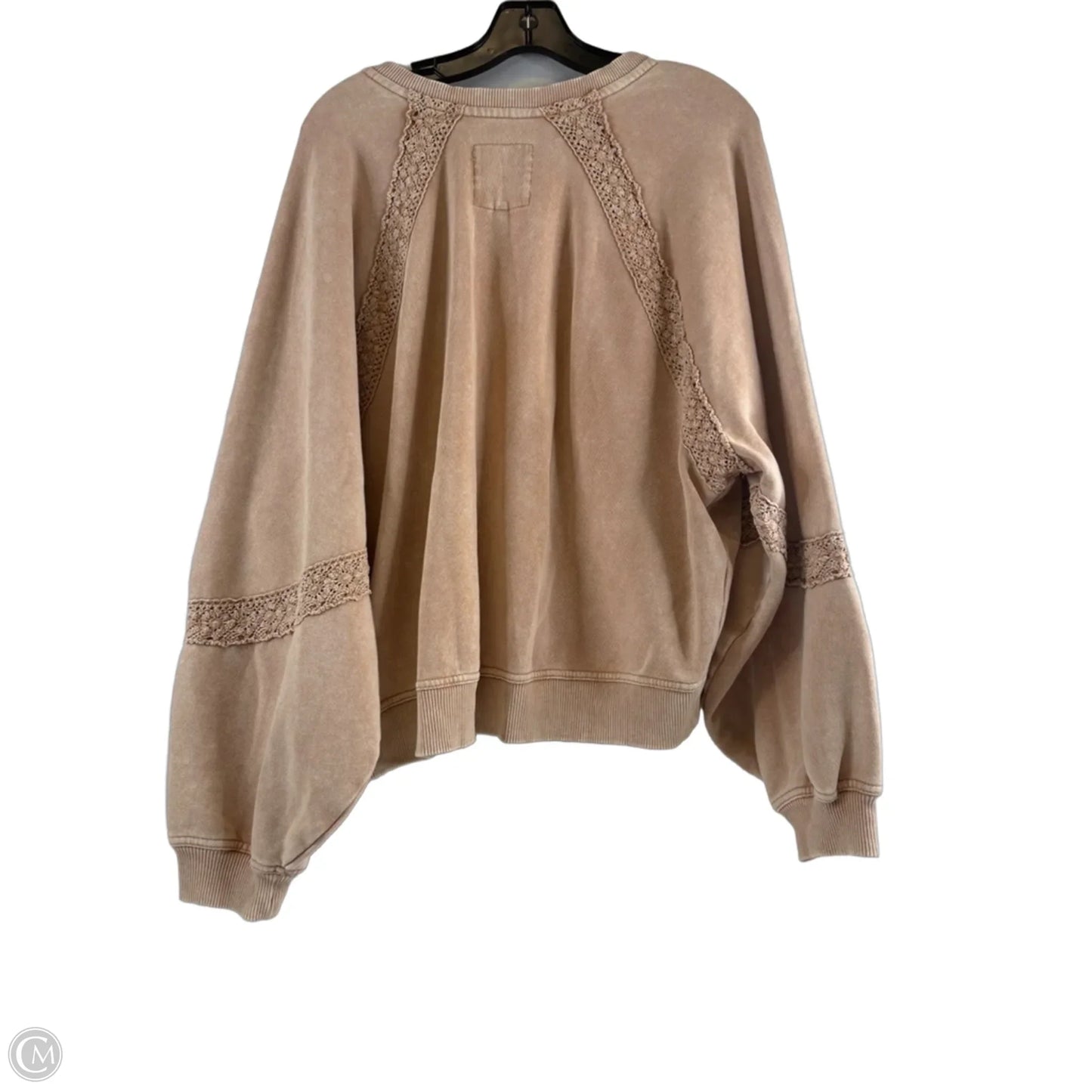Sweatshirt Crewneck By Aerie In Tan, Size: M