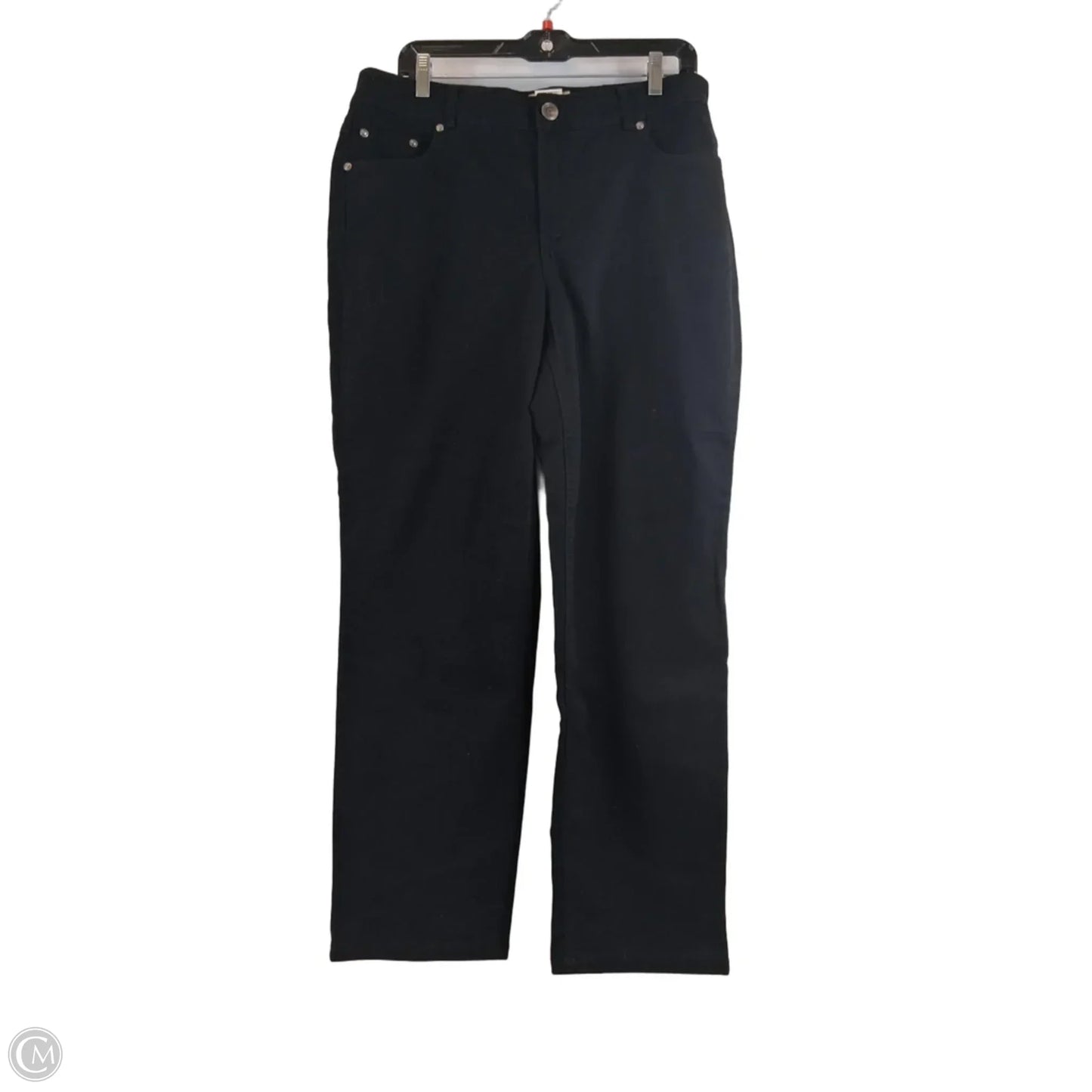 Jeans Straight By Clothes Mentor In Black Denim, Size: 16