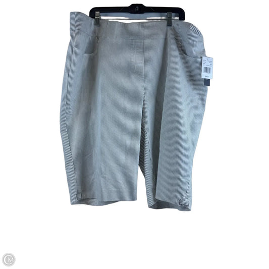 Shorts By Clothes Mentor In Grey & White, Size: 20