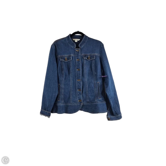Jacket Denim By Coldwater Creek In Blue Denim, Size: L