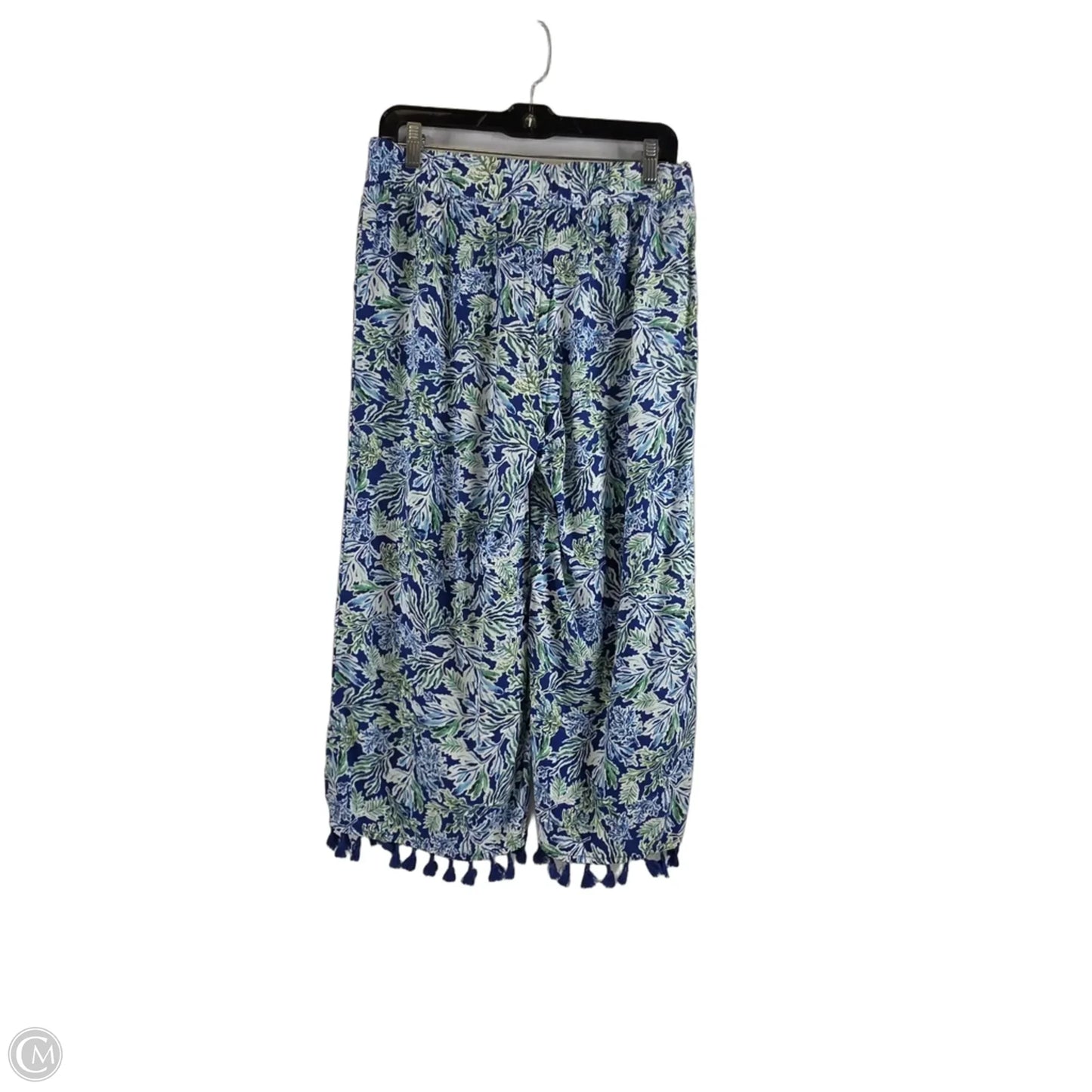 Pants Cropped By Stella Parker In Blue & Green, Size: 8
