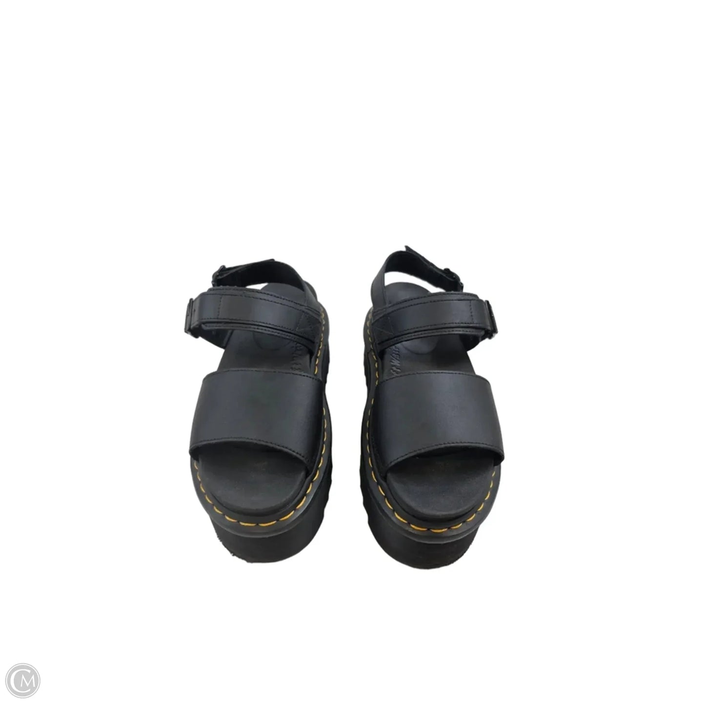 Sandals Heels Platform By Dr Martens In Black, Size: 9