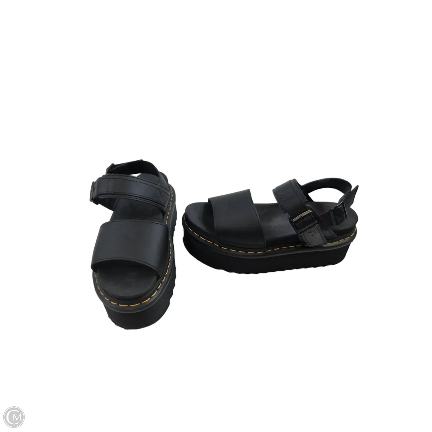 Sandals Heels Platform By Dr Martens In Black, Size: 9