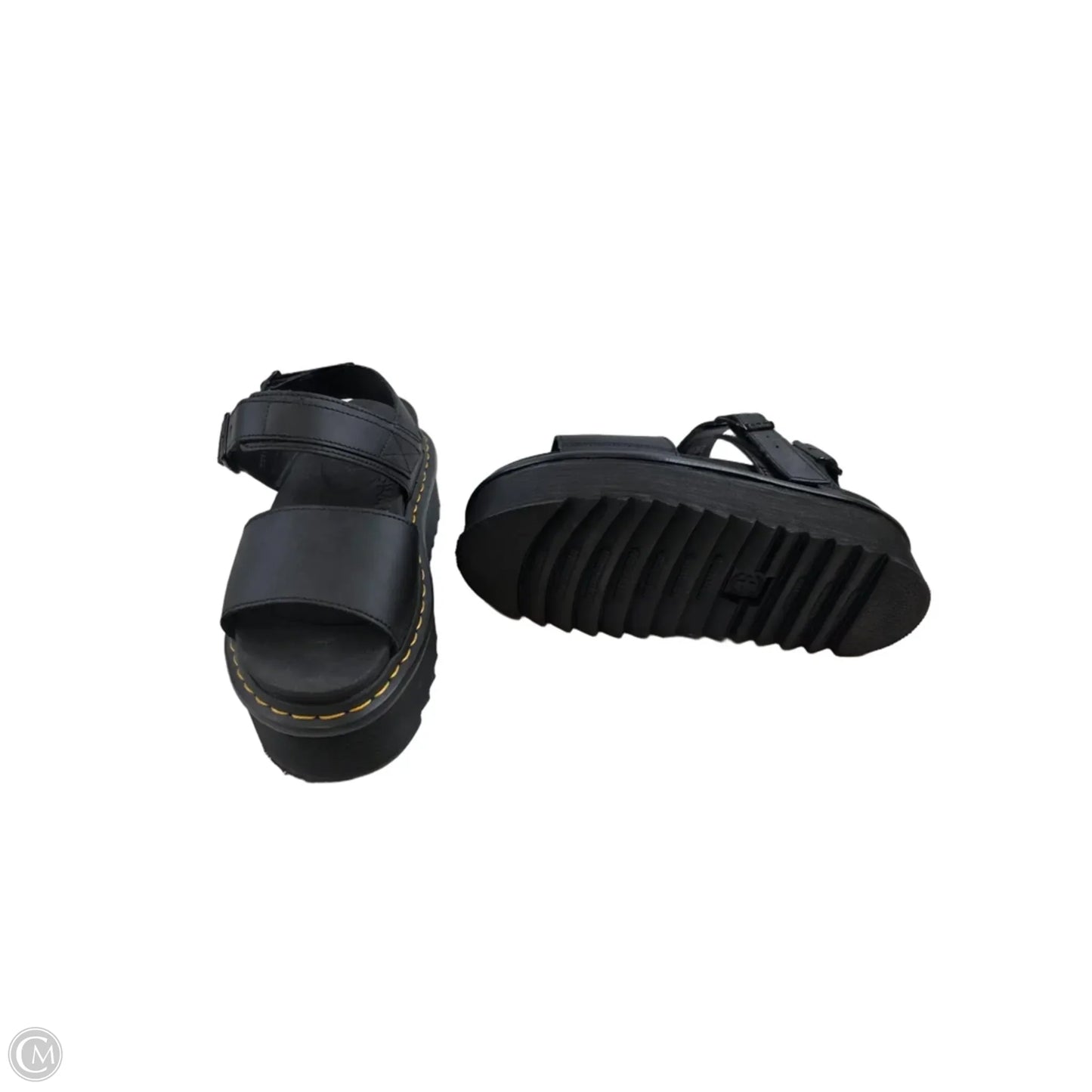 Sandals Heels Platform By Dr Martens In Black, Size: 9
