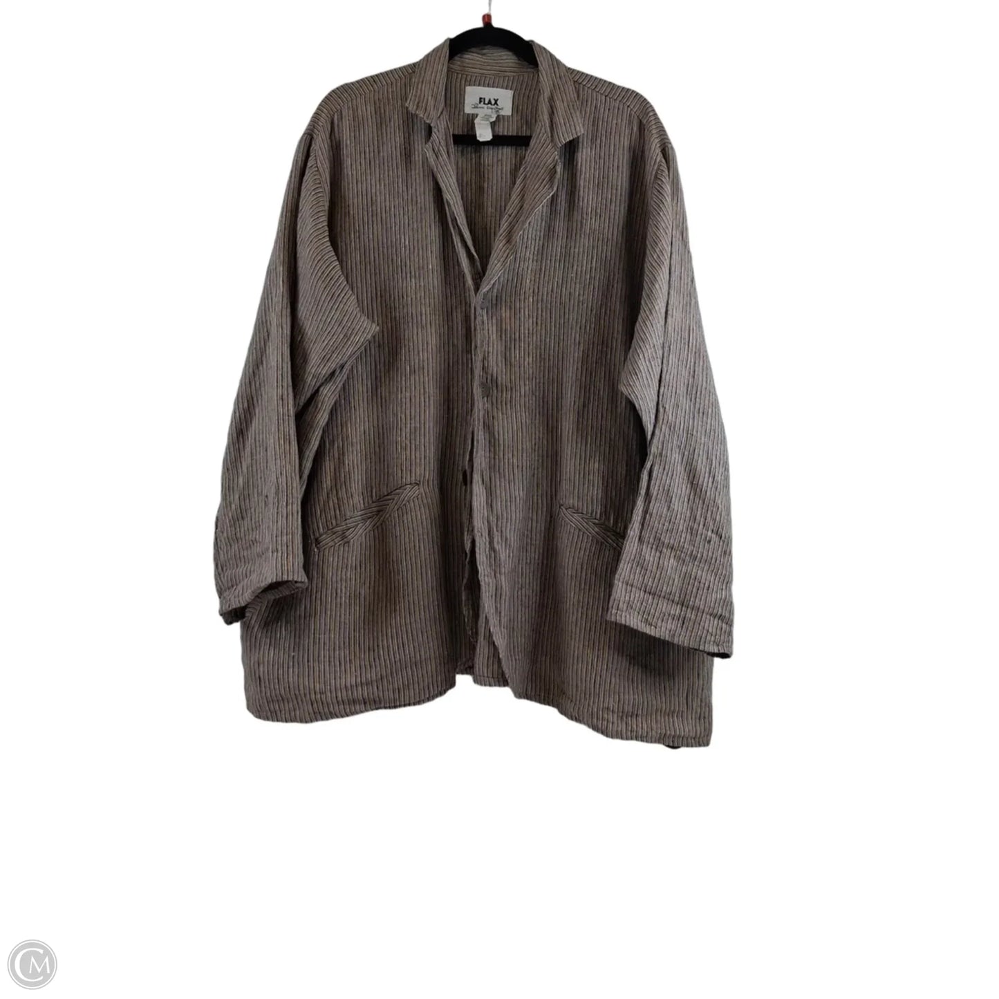 Blazer By Flax In Brown & Yellow, Size: L