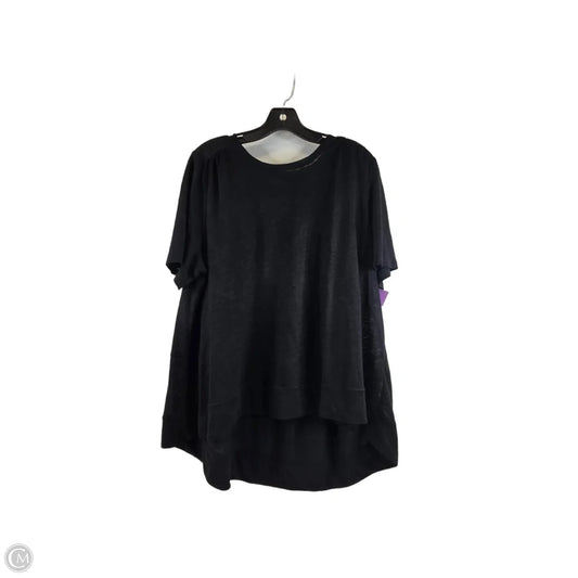 Top Short Sleeve By Chicos In Black, Size: L