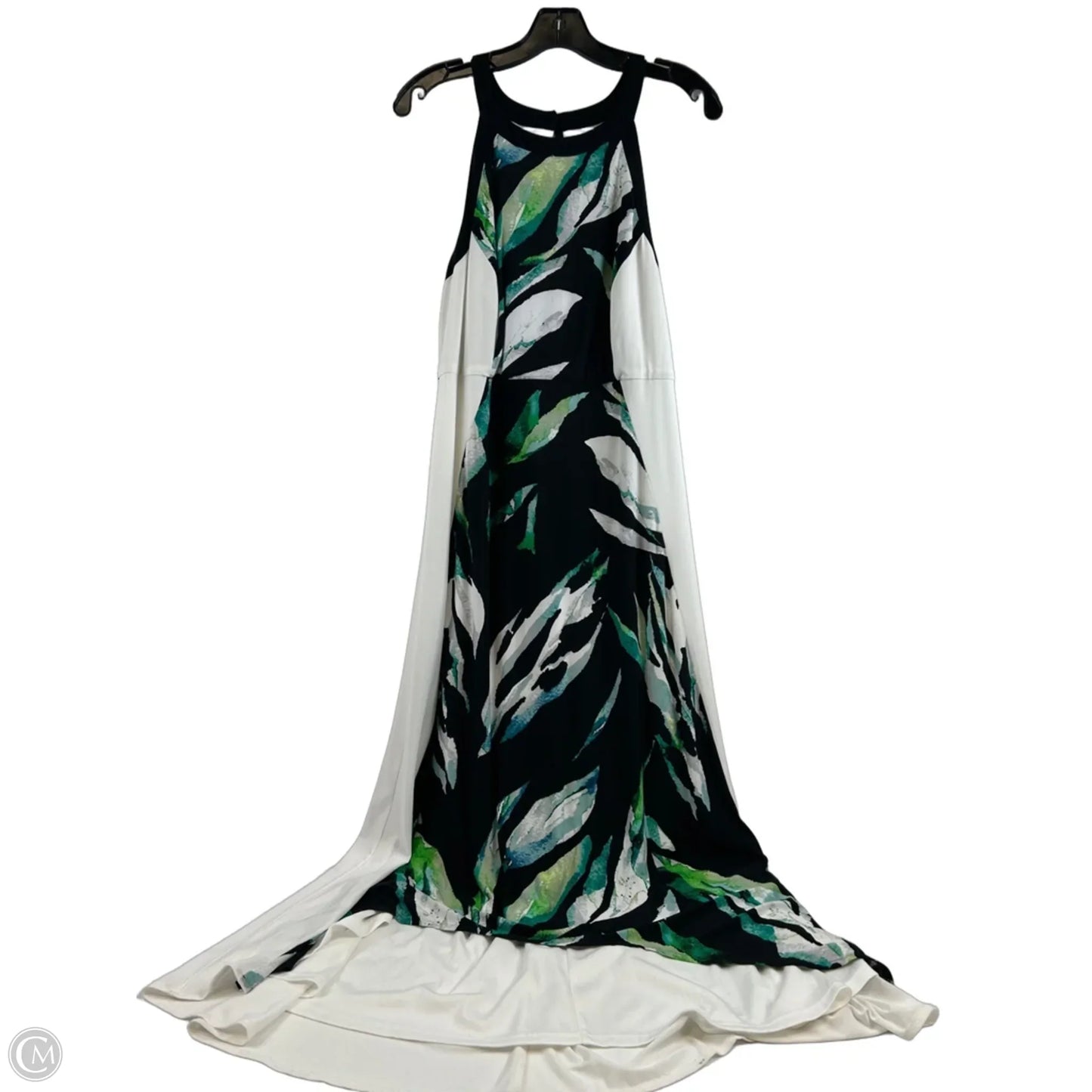 Dress Casual Maxi By Chicos In Black & White, Size: M