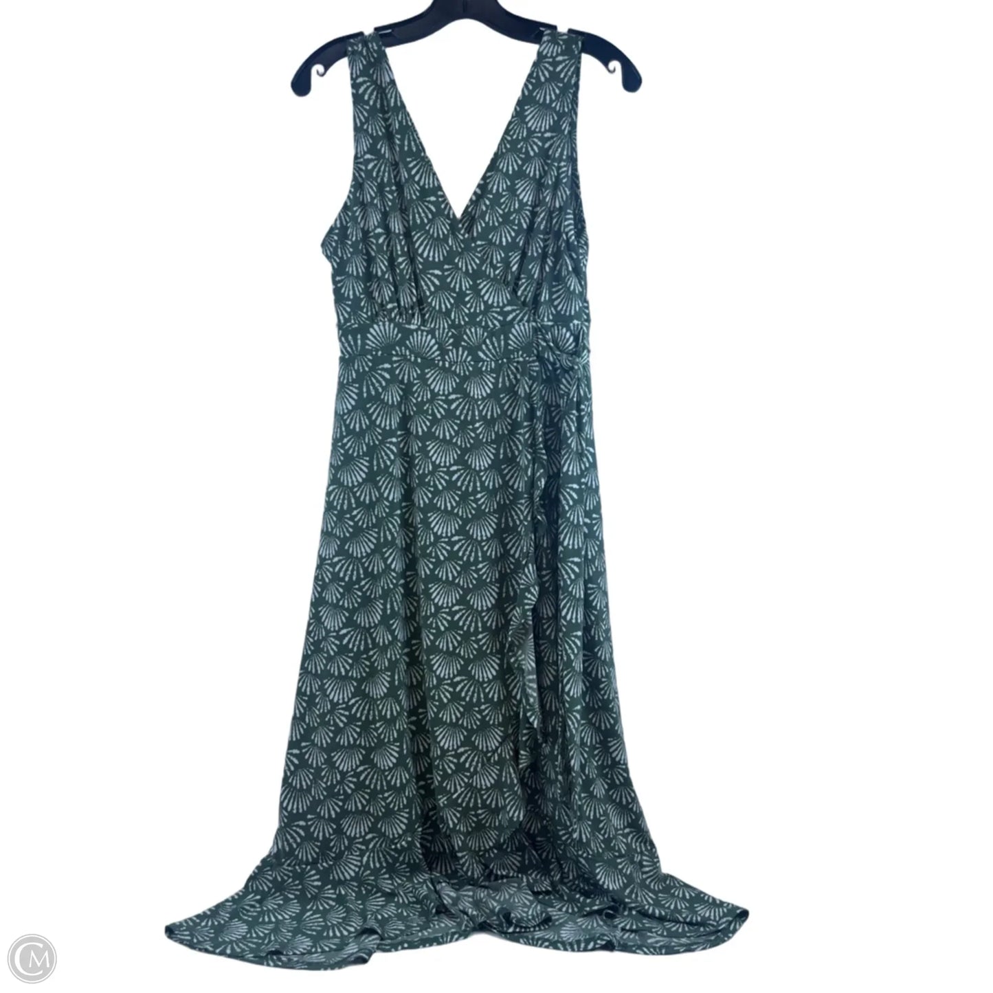 Dress Casual Midi By Gilli In Green & White, Size: S