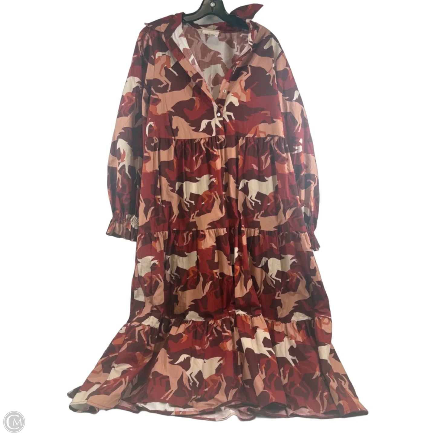 Dress Casual Maxi By Fantastic Fawn In Orange & Red, Size: S
