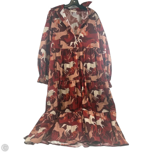 Dress Casual Maxi By Fantastic Fawn In Orange & Red, Size: S